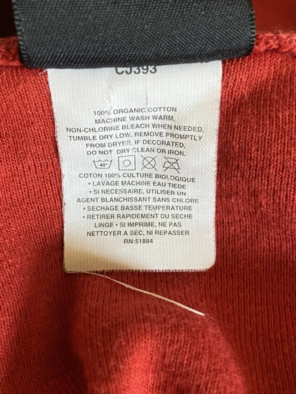 PATAGONIA long sleeve tee organic cotton XL orange regular fit